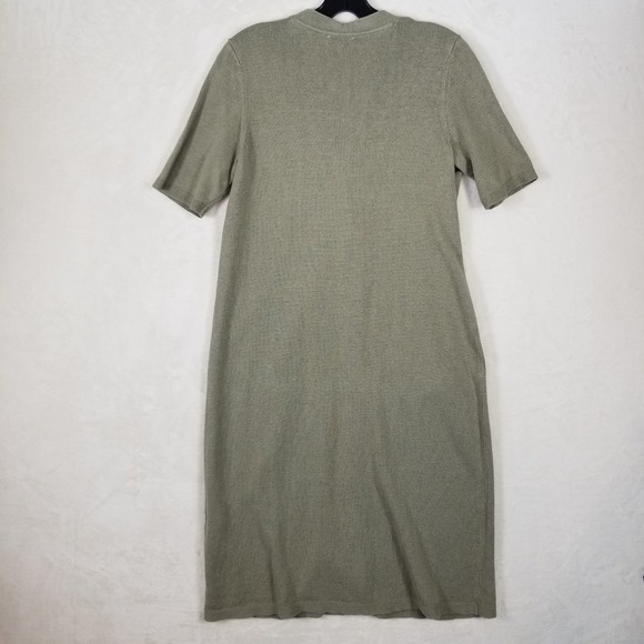 J. Jill Women Sage Green Linen Blend Button Front Sweater Dress Petite S NWT - Picture 2 of 7